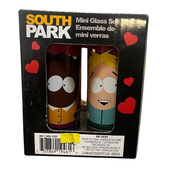 New South Park  2 Ounce 4-piece  Mini Glass set (South Park Shot Glasses) - Picture 2 of 5